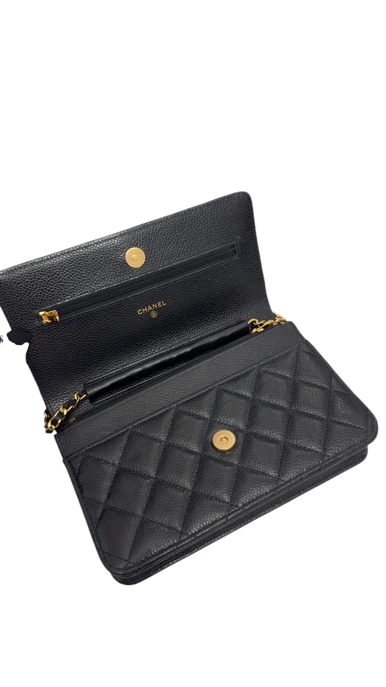 Chanel Classic Wallet on Chain Black Caviar Gold-tone Hardware