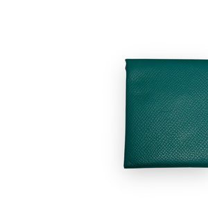 Hermes Bastia Coin Purse Malachite Epsom, Palladium-plated Hardware