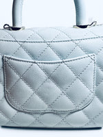 将图片加载到图库查看器，Chanel Coco Handle Mini 21K Blue Caviar Gold-tone Hardware
