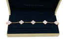 Load image into Gallery viewer, Van Cleef and Arpels Vintage Alhambra Bracelet, 5 Motifs, 18K Yellow Gold, Mother of Pearl
