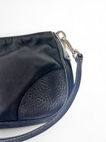 Load image into Gallery viewer, Prada Tessuto Leather and Nylon Baguette - Black, Silver-tone Hardware
