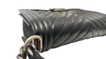 Load image into Gallery viewer, Chanel Leboy Old Medium Black Caviar / Grained Calfskin Leather, Chevron, Ruthenium Hardware
