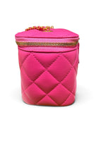 Load image into Gallery viewer, Chanel Coco Hearts Vanity Case, Quilted Barbie Pink Lambskin Gold-tone Hardware
