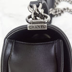 Load image into Gallery viewer, Chanel Leboy New Medium Black Lambskin Ruthenium Hardware
