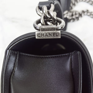 Chanel Leboy New Medium Black Lambskin Ruthenium Hardware