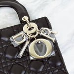 Charger l&#39;image dans la galerie, Christian Dior My Lady ABCDior Small Black Lambskin Gold-tone Hardware
