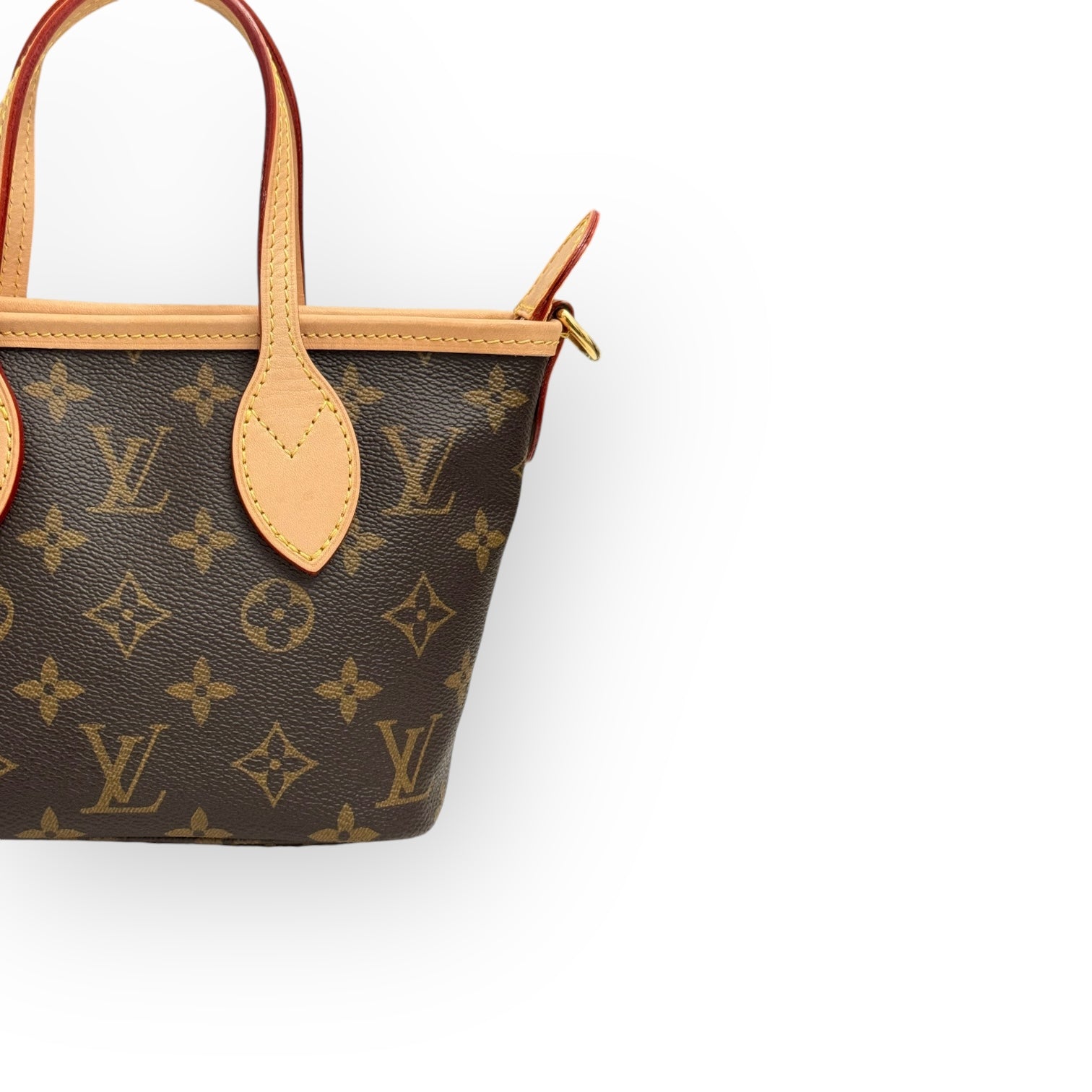 Louis Vuitton LV Neverful BB Beige Classic Monogram, Gold-tone Hardware