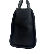 Charger l&#39;image dans la galerie, Chanel Deauville Shopping Tote Small, Black Mixed Fibers, Calfskin &amp; Gold-Tone Metal
