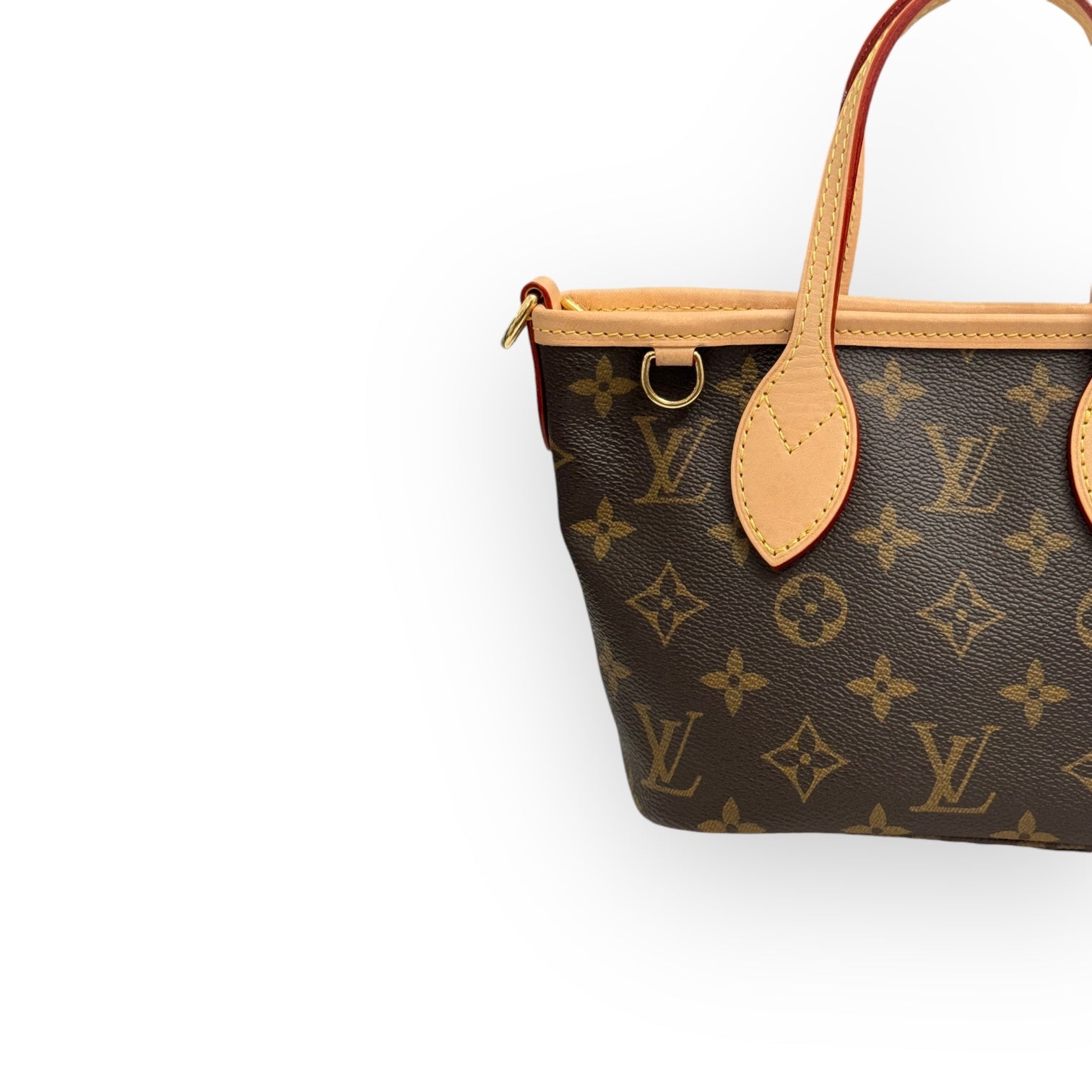 Louis Vuitton LV Neverful BB Beige Classic Monogram, Gold-tone Hardware