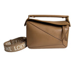 Load image into Gallery viewer, Loewe Puzzle Bag Satin Calfskin Small with Strap
