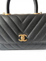 Load image into Gallery viewer, Chanel Coco Handle Mini, Black Caviar Leather Gold-tone Hardware
