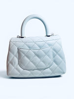 将图片加载到图库查看器，Chanel Coco Handle Mini 21K Blue Caviar Gold-tone Hardware
