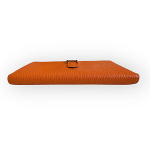 Hermes H Bearn Wallet Orange Chevre Mysore Palladium Hardware