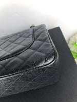 Load image into Gallery viewer, Chanel Timeless Classic Jumbo Black Caviar Silver-tone Hardware
