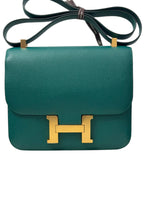 Load image into Gallery viewer, Hermes Constance 24	Malachite Epsom 24kt Gold-Plated Hardware Stamp A
