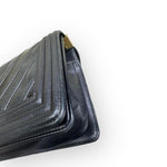 Load image into Gallery viewer, Chanel Leboy Old Medium Mixed Leather Navy Chevron Quilted Gold-tone Hardware
