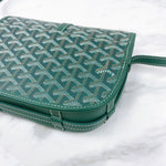 Load image into Gallery viewer, Goyard Belvedere PM Green Goyardine Canvass Palladium Hardware
