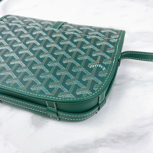 Goyard Belvedere PM Green Goyardine Canvass Palladium Hardware