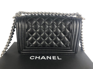 Chanel Leboy Small Quilted Black Caviar / Grained Calfskin, Ruthenium Hardware