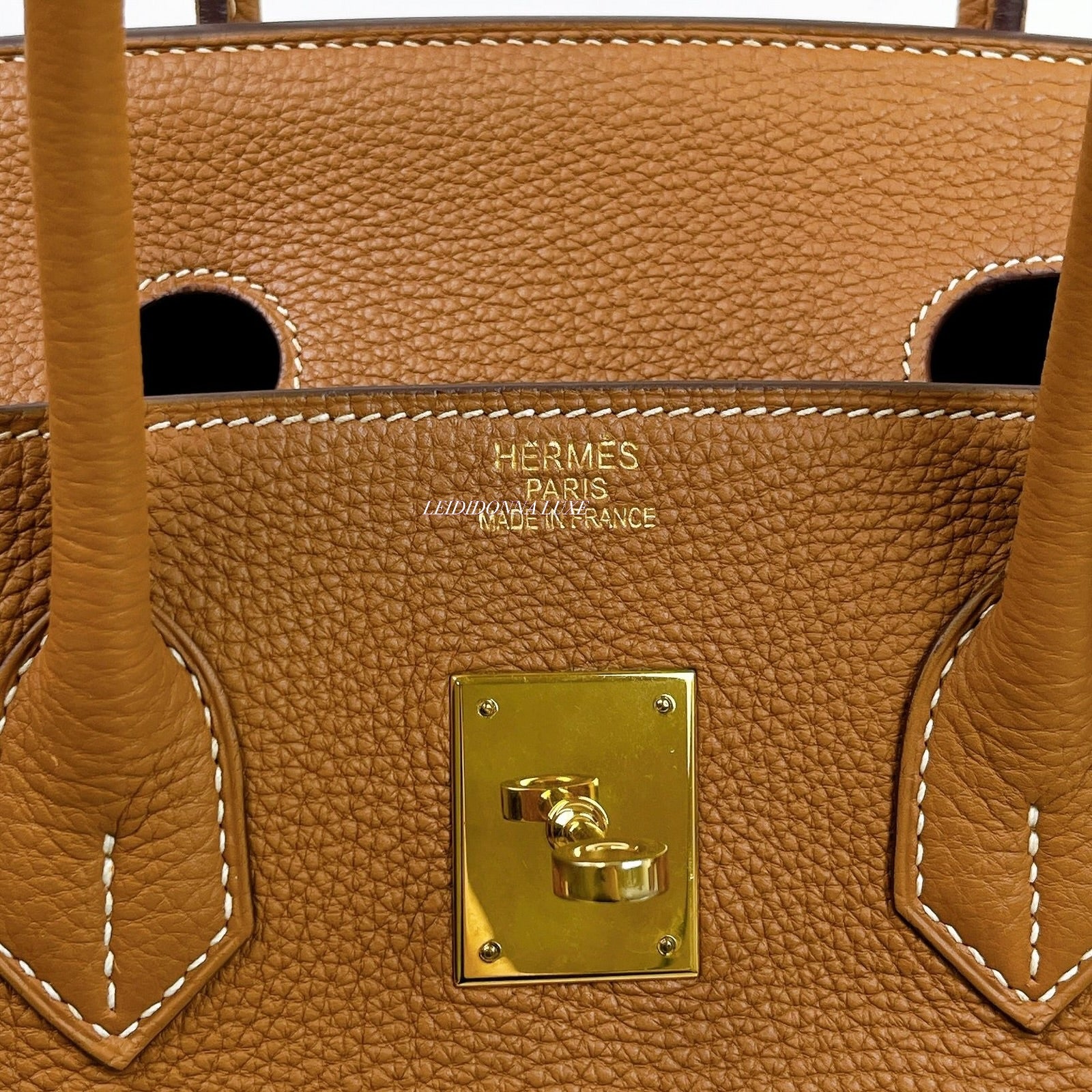 Hermes Birkin 35 Retourne Gold Togo 24kt Plated Gold Hardware