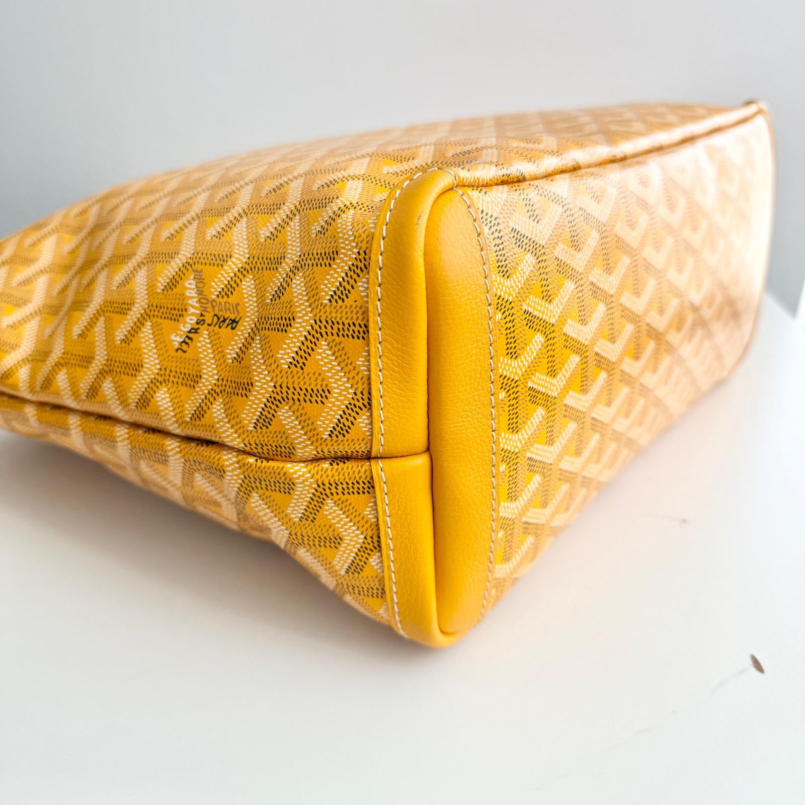 Goyard Artois PM Tote Yellow Goyardine Canvass