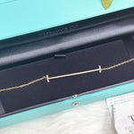 将图片加载到图库查看器，Tiffany &amp; Co Smile Bracelet Diamonds Rose Gold
