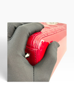 Charger l'image dans la galerie, Christian Dior Lady Dior Medium Red Patent Leather Silver-tone Hardware
