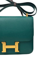 Load image into Gallery viewer, Hermes Constance 24	Malachite Epsom 24kt Gold-Plated Hardware Stamp A
