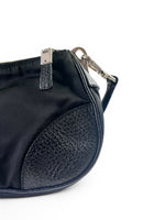 Load image into Gallery viewer, Prada Tessuto Leather and Nylon Baguette - Black, Silver-tone Hardware
