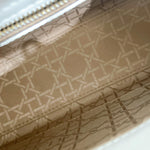 将图片加载到图库查看器，Christian Dior My Lady ABCDior Small White Lambskin Gold-tone Hardware
