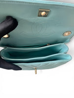 将图片加载到图库查看器，Chanel Trendy CC Small Chevron Sky Blue Lambskin Gold-tone Hardware
