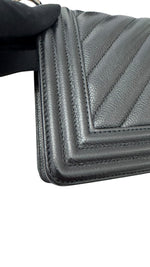 Load image into Gallery viewer, Chanel Leboy Old Medium Black Caviar / Grained Calfskin Leather, Chevron, Ruthenium Hardware
