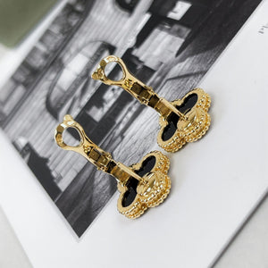 Van Cleef and Arpels Vintage Alhambra 1 Motif Earrings