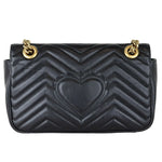 Charger l&#39;image dans la galerie, GUCCI GG Marmont Small Shoulder Calfskin Matelasse Black GHW Small
