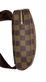 Load image into Gallery viewer, Louis Vuitton Geronimo Waist Bag Damier Ebene Gold-tone
