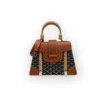 Charger l&#39;image dans la galerie, Goyard Saigon PM Tan/Black Gold-Tone Hardware
