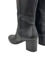 将图片加载到图库查看器，Stuart Weitzman Yuliana 60 Knee-High Zip Boots, Black Nappa Leather, Size US 7B/EU 37.5
