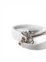 将图片加载到图库查看器，Chanel Half Moon Mesh Bag Ivory Lambskin Gold-tone Hardware
