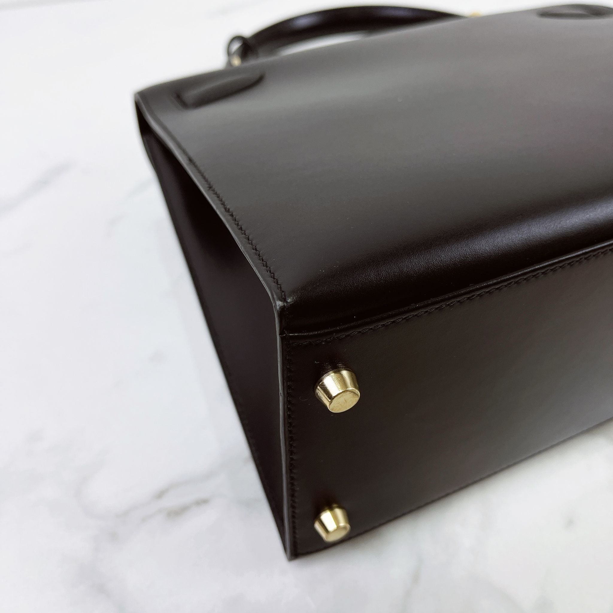 Hermes Kelly 32 Sellier Vintage Box Leather