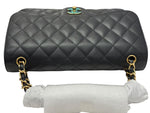 将图片加载到图库查看器，Chanel Timeless Classic Jumbo Black Caviar Gold-tone Hardware
