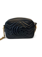 Load image into Gallery viewer, Gucci GG Marmont Camera Bag Mini - Black Calfskin Gold-tone Hardware
