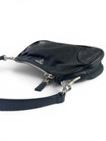 Load image into Gallery viewer, Prada Tessuto Leather and Nylon Baguette - Black, Silver-tone Hardware
