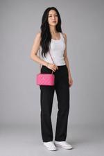 Load image into Gallery viewer, Chanel Coco Hearts Vanity Case, Quilted Barbie Pink Lambskin Gold-tone Hardware
