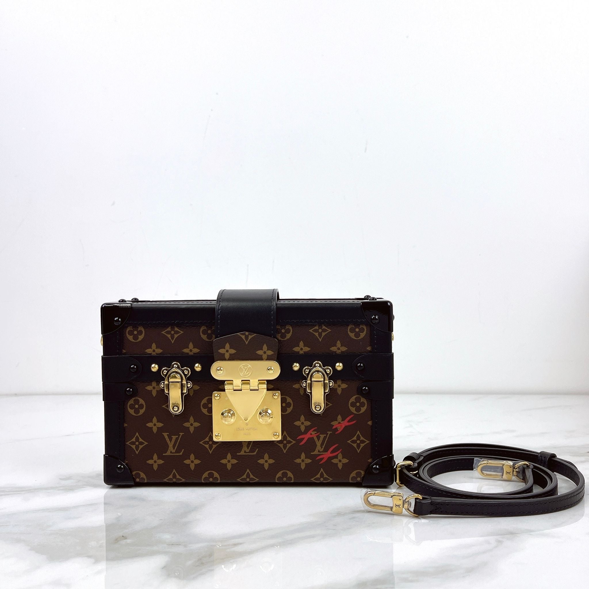 Louis Vuitton Petite Malle Trunk Bag Classic Monogram, Gold-tone Hardware