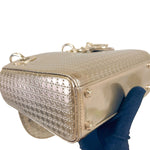 Load image into Gallery viewer, Christian Dior Lady Dior Mini Micro Cannage Pattern Gold
