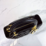 Load image into Gallery viewer, Christian Dior Lady Dior Medium, Black Lambskin Gold-tone Hardware
