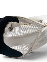 将图片加载到图库查看器，Chanel Half Moon Mesh Bag Ivory Lambskin Gold-tone Hardware
