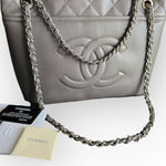 Charger l&#39;image dans la galerie, Chanel Timeless CC Tote Grey Caviar Silver-tone Hardware
