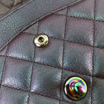 将图片加载到图库查看器，Chanel Timeless Classic Medium M/L 16C Iridescent Purple Rainbow Hardware
