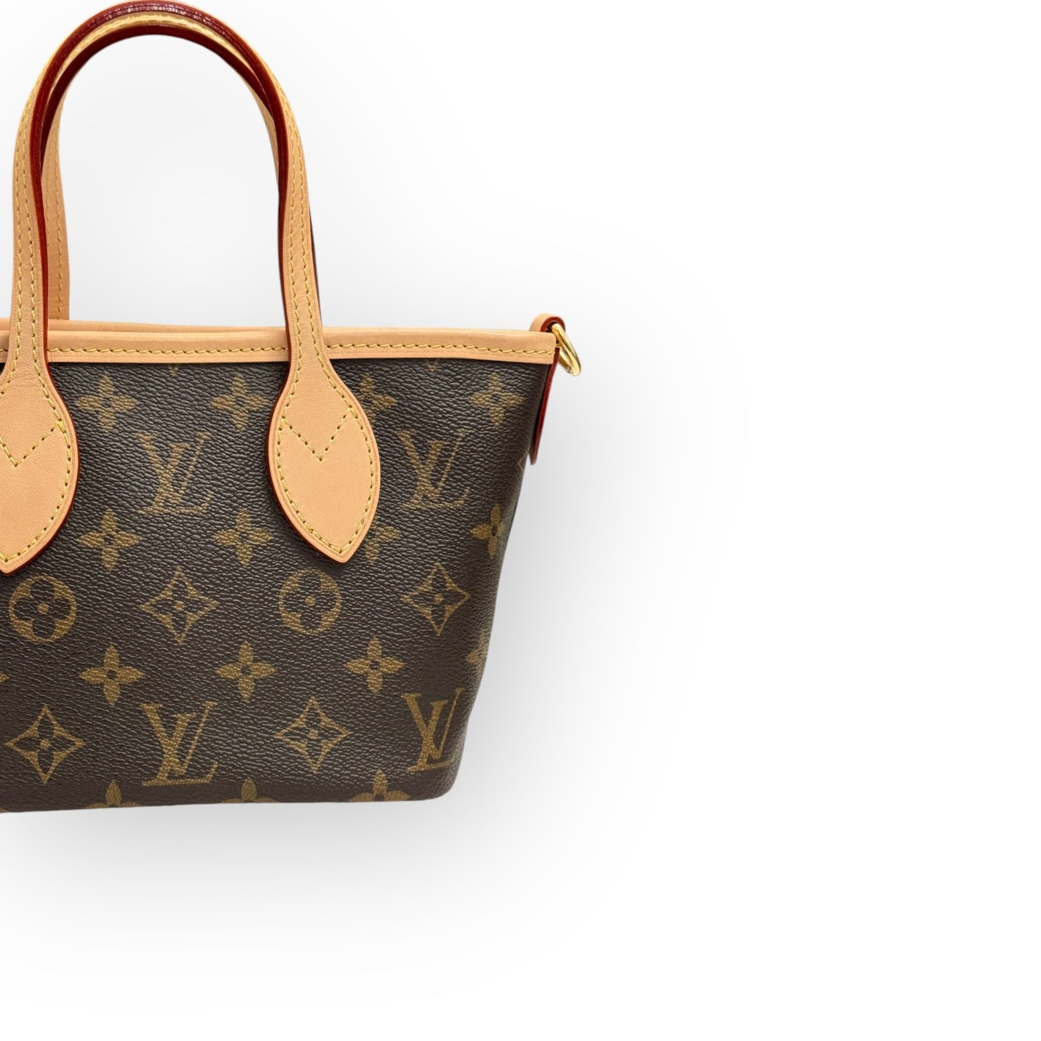 Louis Vuitton LV Neverful BB Beige Classic Monogram, Gold-tone Hardware